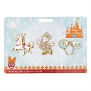 Disney Minnie Mouse the Main Attraction King Arthur Carrousel Pin Set
